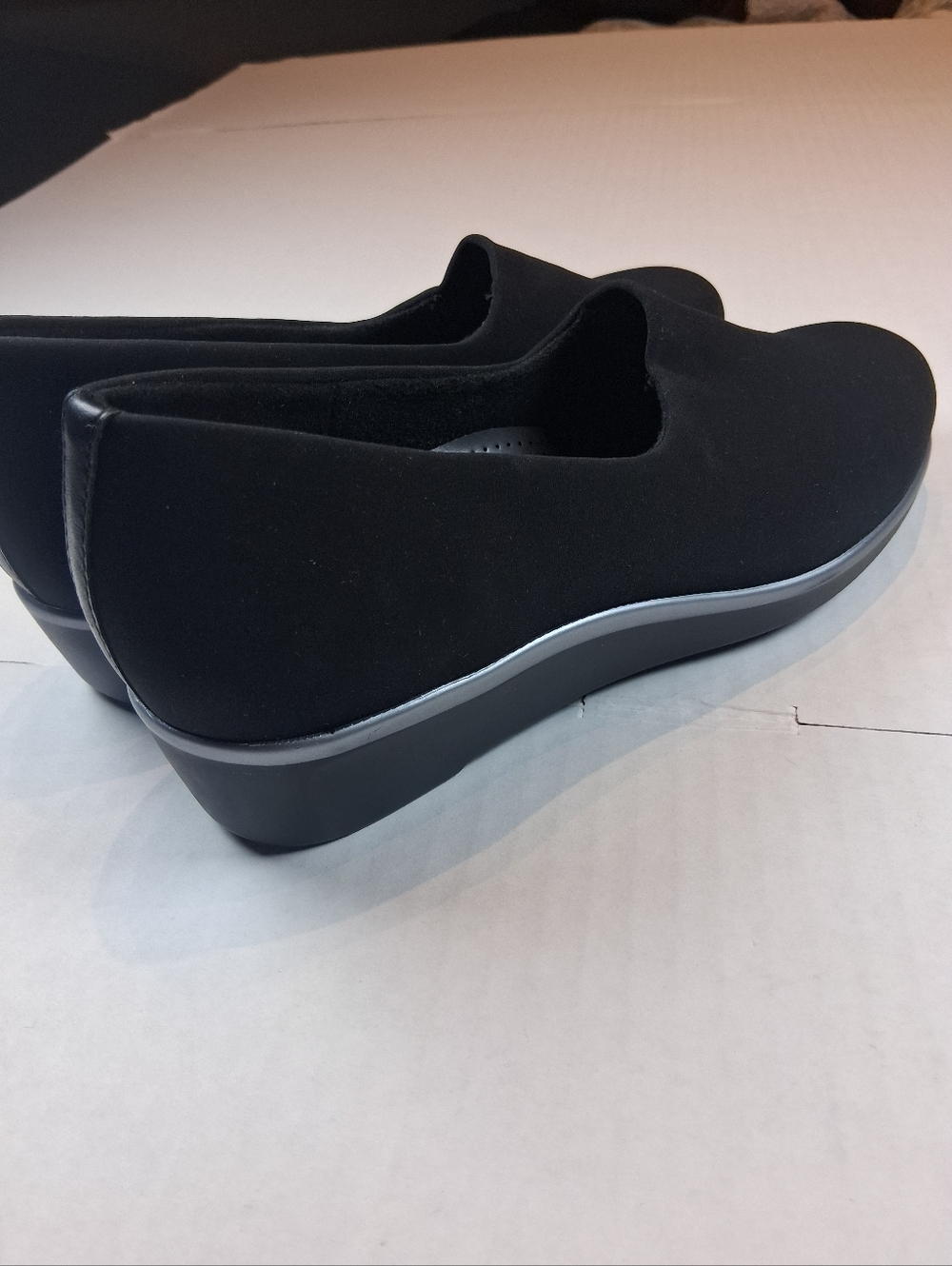 SAS Bliss Slip On Comfort Wedge Black Size 8.5 Narrow (AA)